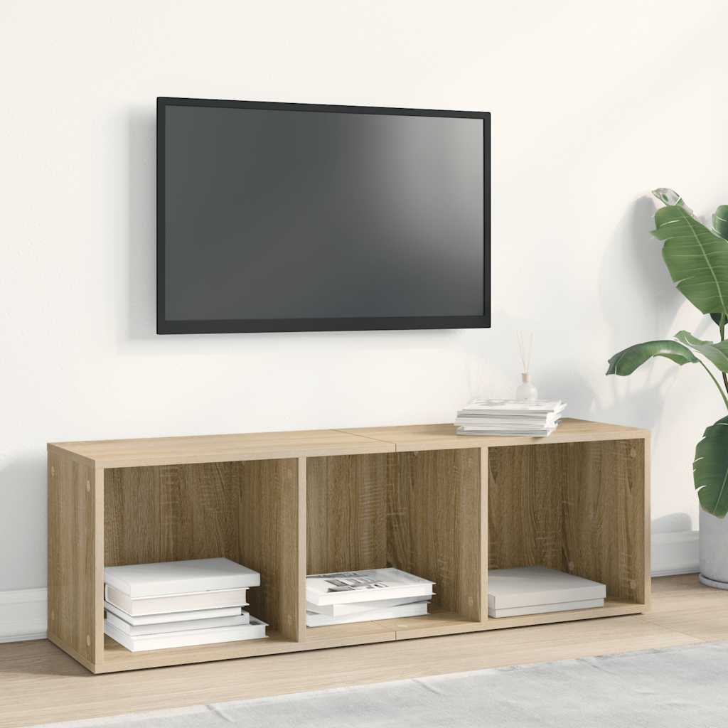 vidaXL Book Cabinet/TV Cabinet Sonoma Oak 36x30x114 cm Engineered Wood - Brown