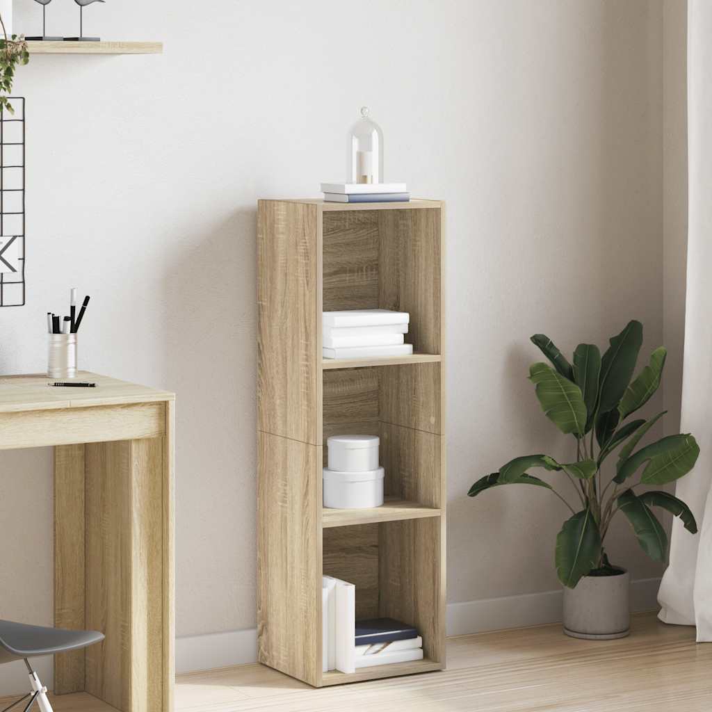 vidaXL Book Cabinet/TV Cabinet Sonoma Oak 36x30x114 cm Engineered Wood - Brown