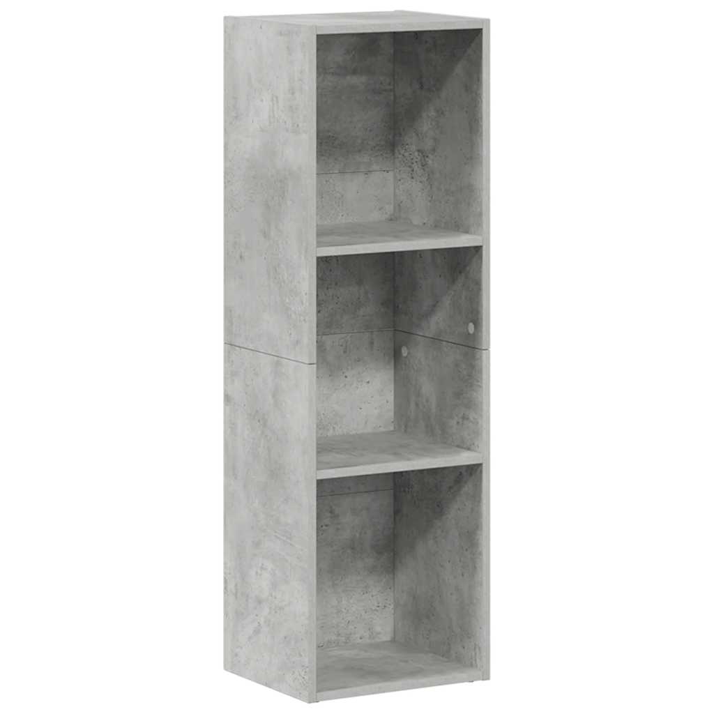 vidaXL Book Cabinet/TV Cabinet Concrete Grey 36x30x114 cm Engineered Wood