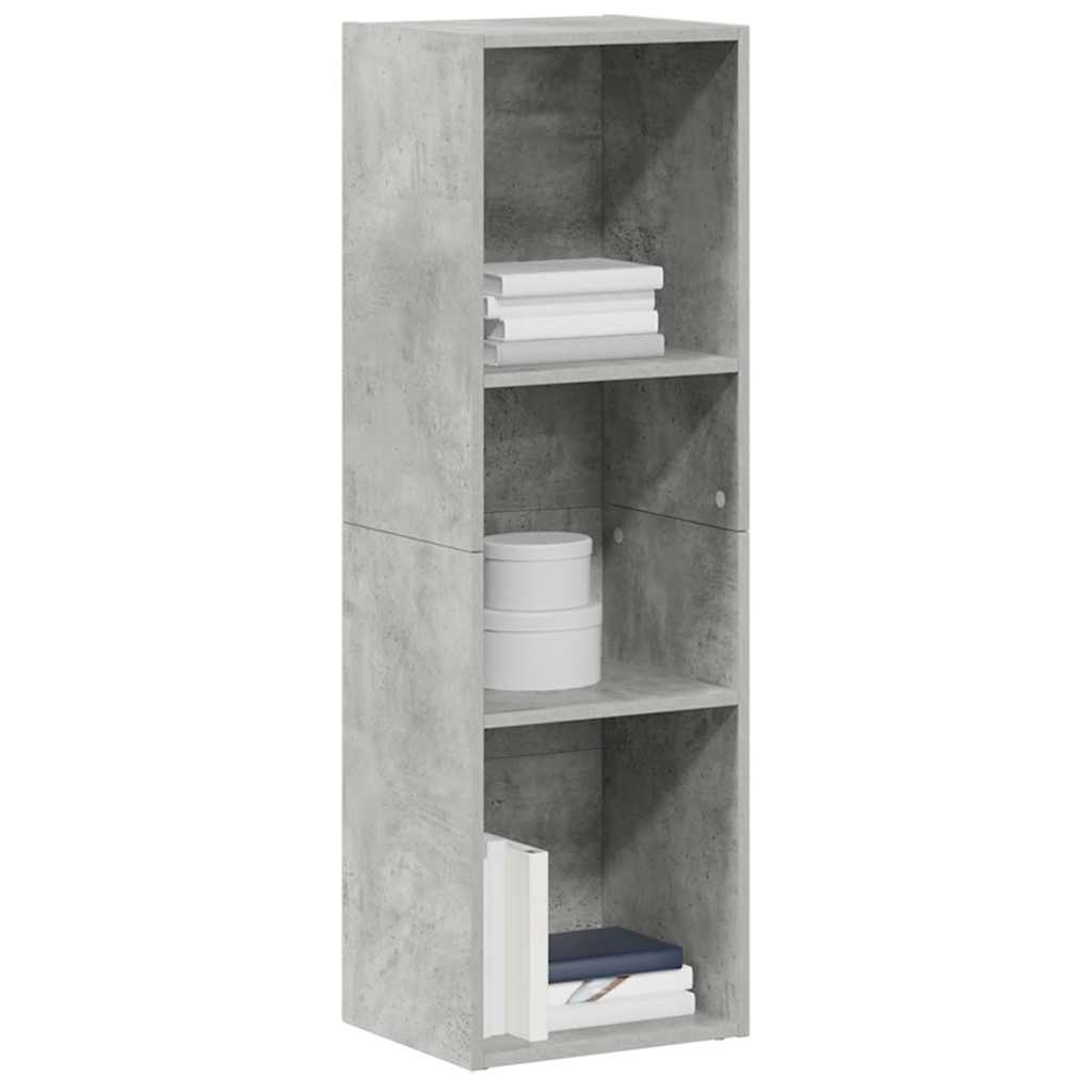 vidaXL Book Cabinet/TV Cabinet Concrete Grey 36x30x114 cm Engineered Wood
