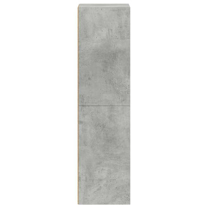 vidaXL Book Cabinet/TV Cabinet Concrete Grey 36x30x114 cm Engineered Wood
