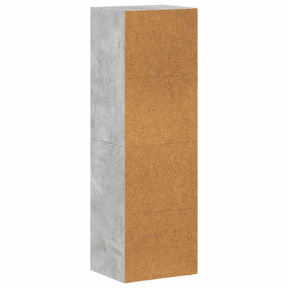 vidaXL Book Cabinet/TV Cabinet Concrete Grey 36x30x114 cm Engineered Wood