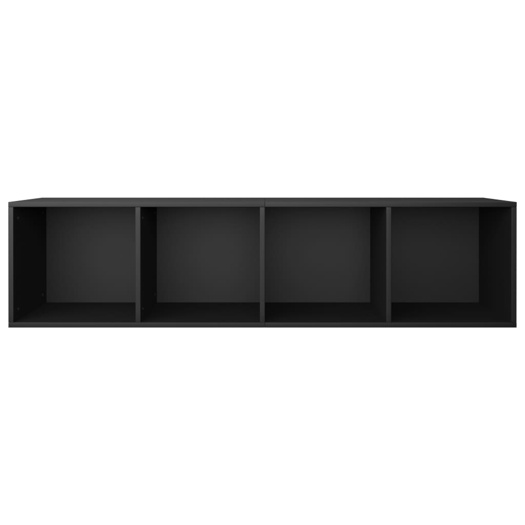 vidaXL Book Cabinet/TV Cabinet Black 36x30x143 cm Engineered Wood