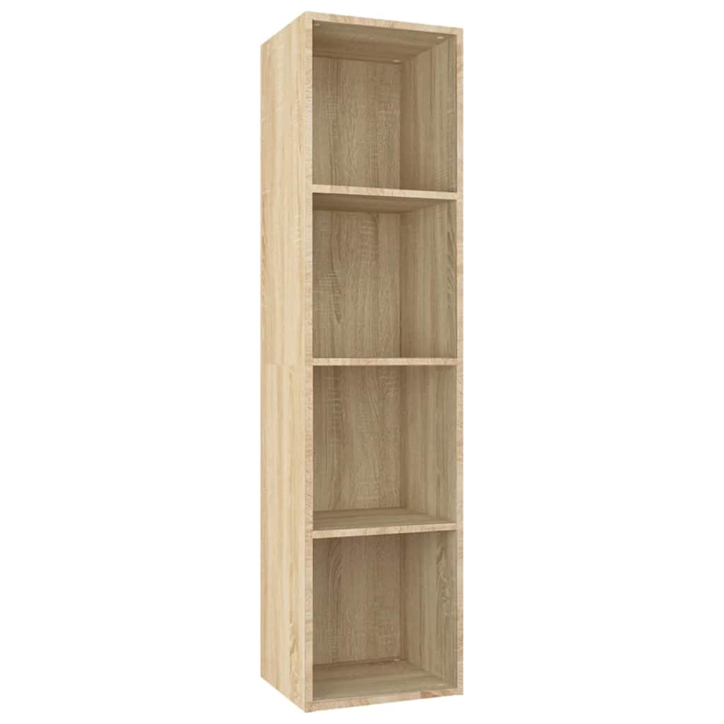 vidaXL Book Cabinet/TV Cabinet Sonoma Oak 36x30x143 cm Engineered Wood - Brown
