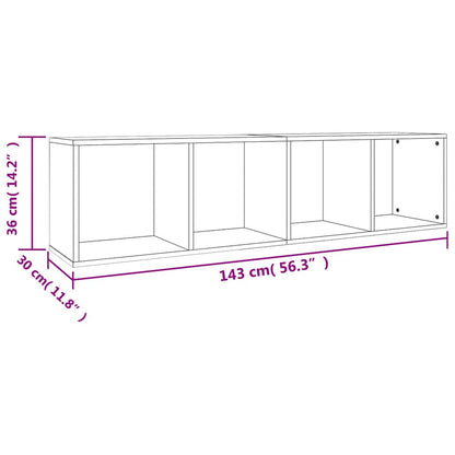 vidaXL Book Cabinet/TV Cabinet Sonoma Oak 36x30x143 cm Engineered Wood - Brown