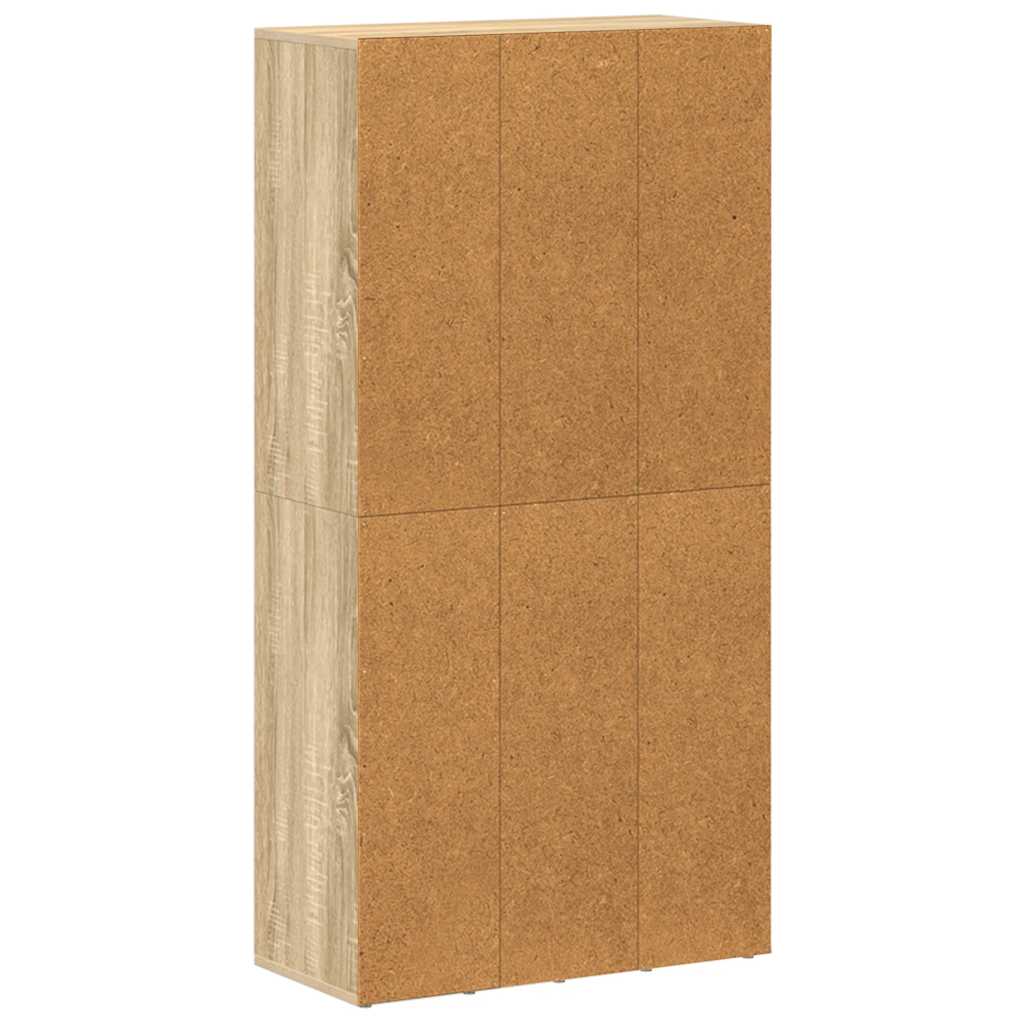 vidaXL Book Cabinet/Sideboard Sonoma Oak 66x30x130 cm Engineered Wood - Brown