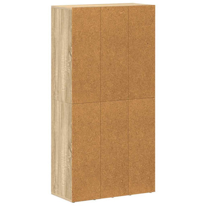 vidaXL Book Cabinet/Sideboard Sonoma Oak 66x30x130 cm Engineered Wood - Brown
