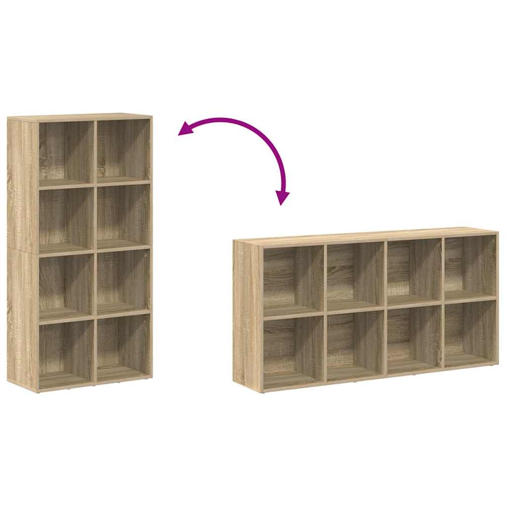 vidaXL Book Cabinet/Sideboard Sonoma Oak 66x30x130 cm Engineered Wood - Brown