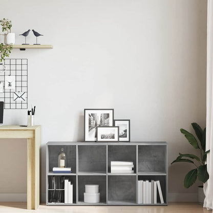 vidaXL Book Cabinet/Sideboard Concrete Grey 66x30x130 cm Engineered Wood