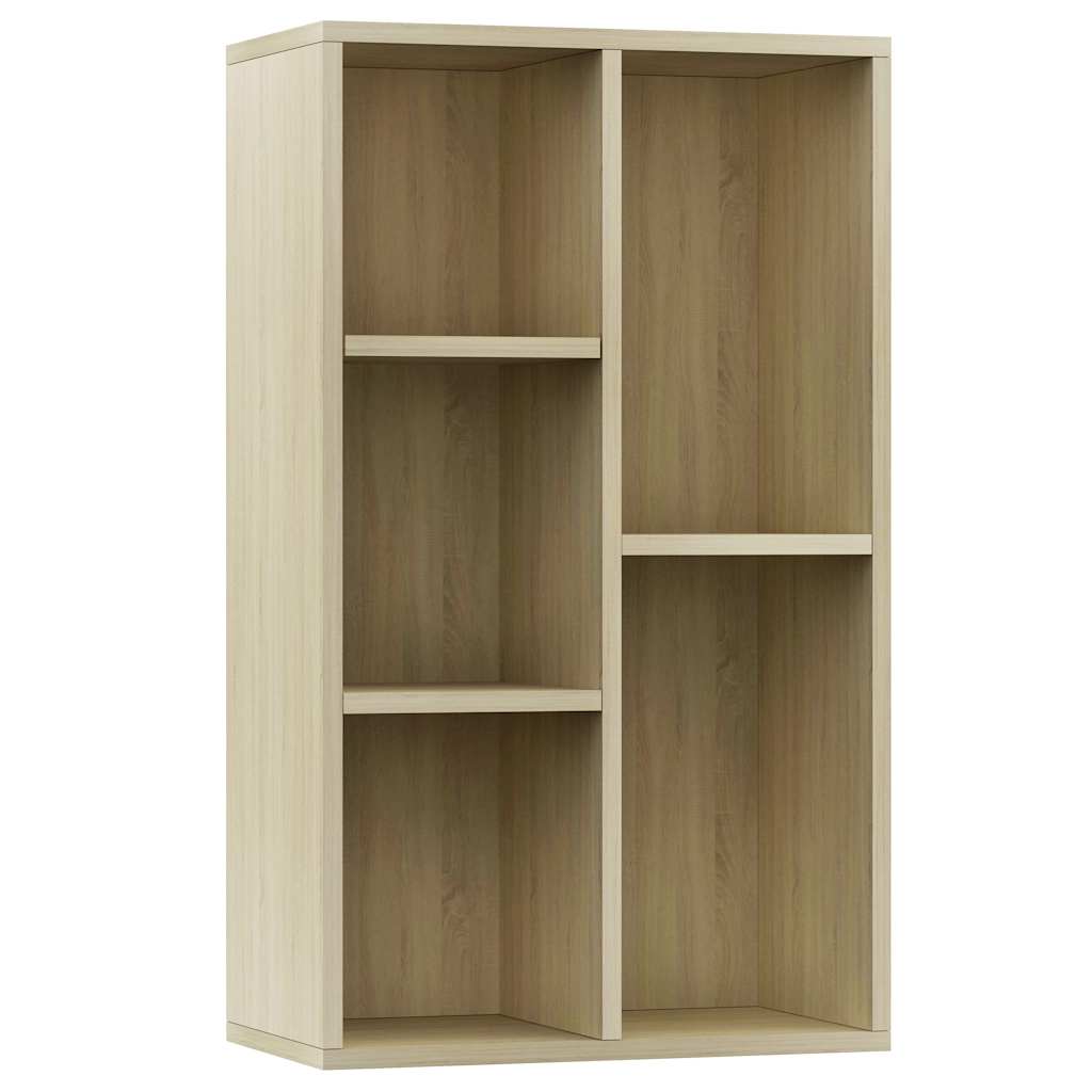 vidaXL Book Cabinet/Sideboard Sonoma Oak 50x25x80 cm Engineered Wood - Brown