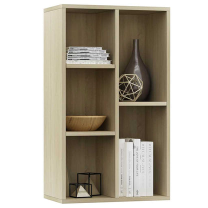 vidaXL Book Cabinet/Sideboard Sonoma Oak 50x25x80 cm Engineered Wood - Brown