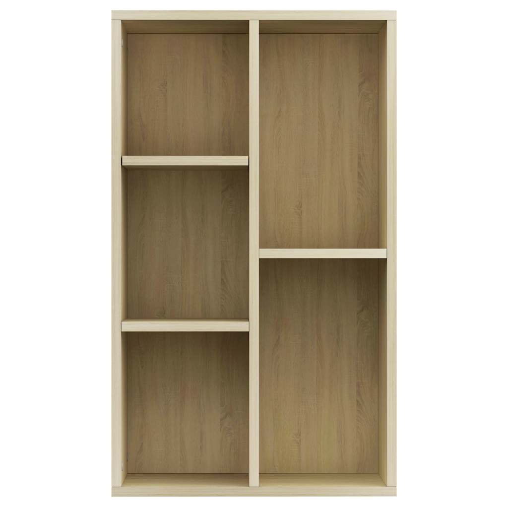 vidaXL Book Cabinet/Sideboard Sonoma Oak 50x25x80 cm Engineered Wood - Brown