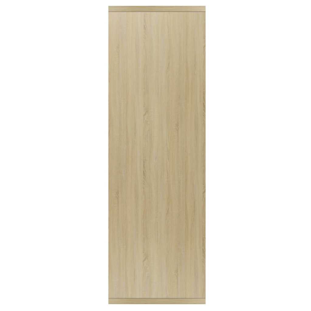 vidaXL Book Cabinet/Sideboard Sonoma Oak 50x25x80 cm Engineered Wood - Brown