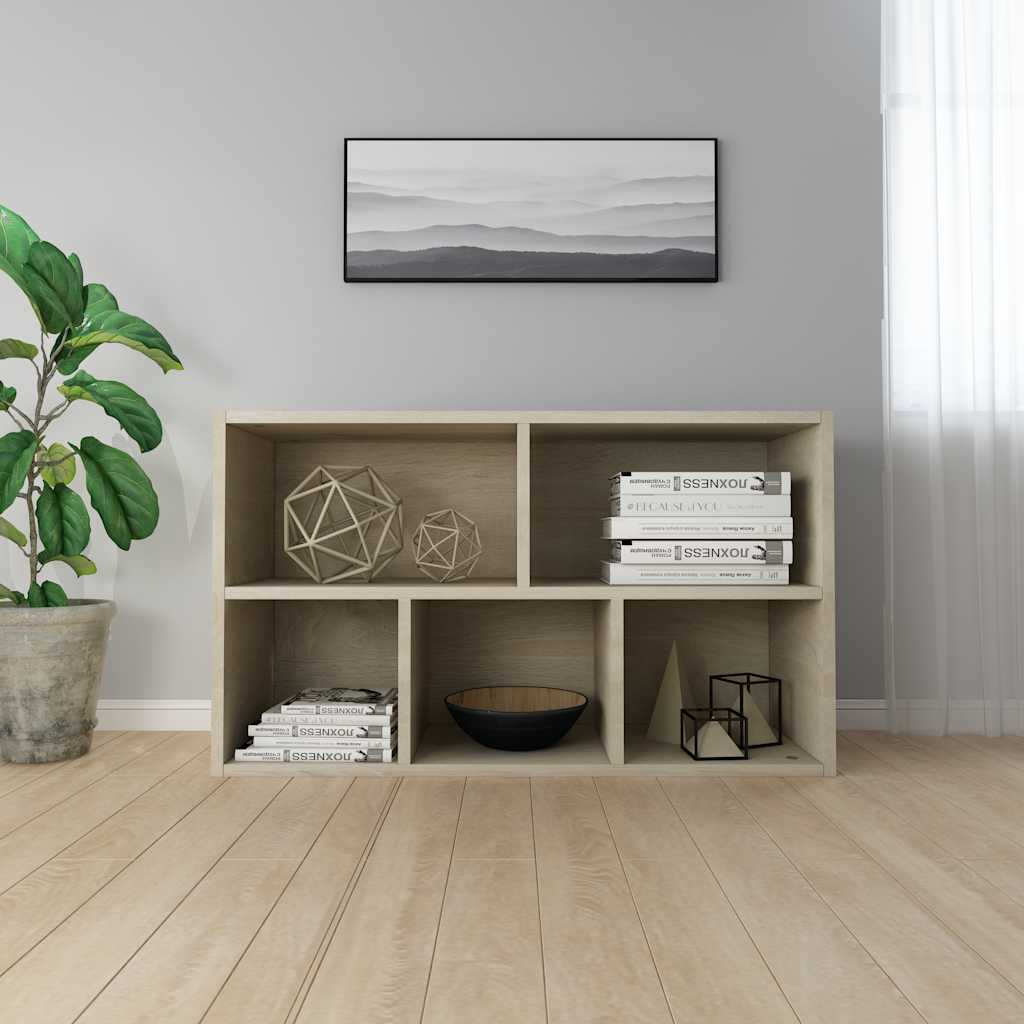 vidaXL Book Cabinet/Sideboard Sonoma Oak 50x25x80 cm Engineered Wood - Brown