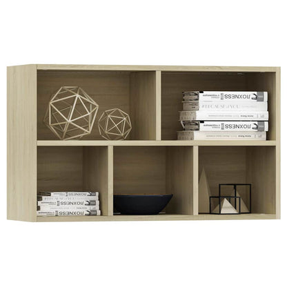 vidaXL Book Cabinet/Sideboard Sonoma Oak 50x25x80 cm Engineered Wood - Brown