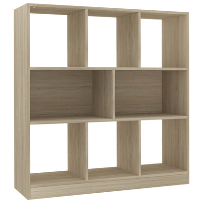 vidaXL Book Cabinet Sonoma Oak 97.5x29.5x100 cm Engineered Wood - Brown