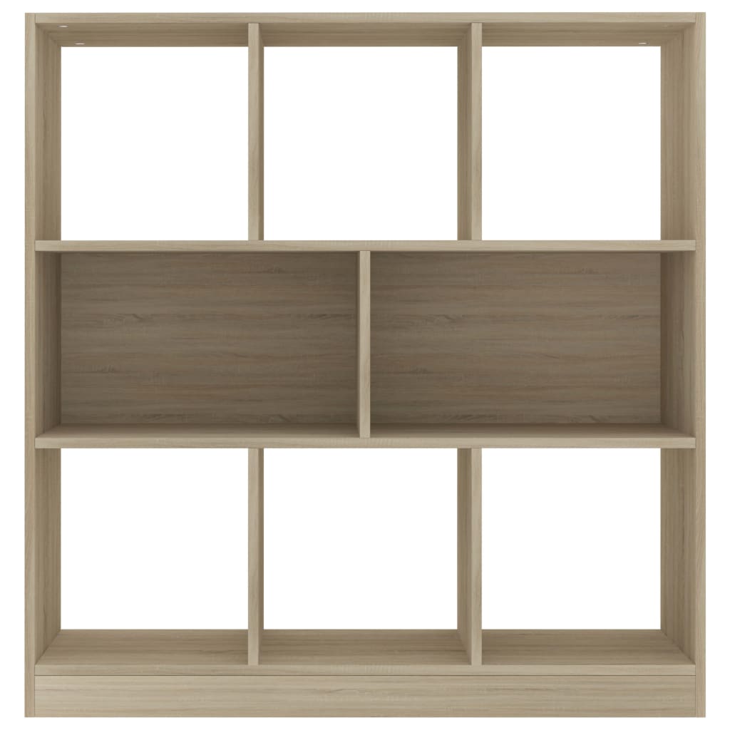 vidaXL Book Cabinet Sonoma Oak 97.5x29.5x100 cm Engineered Wood - Brown