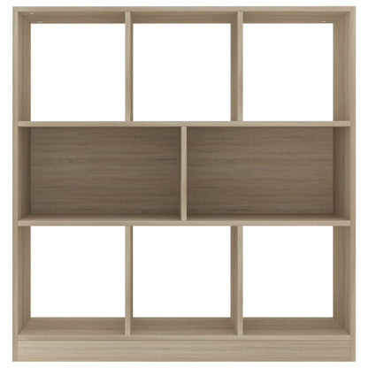 vidaXL Book Cabinet Sonoma Oak 97.5x29.5x100 cm Engineered Wood - Brown