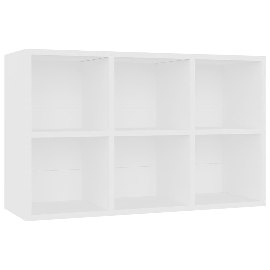 vidaXL Book Cabinet/Sideboard White 66x30x98 cm Engineered Wood
