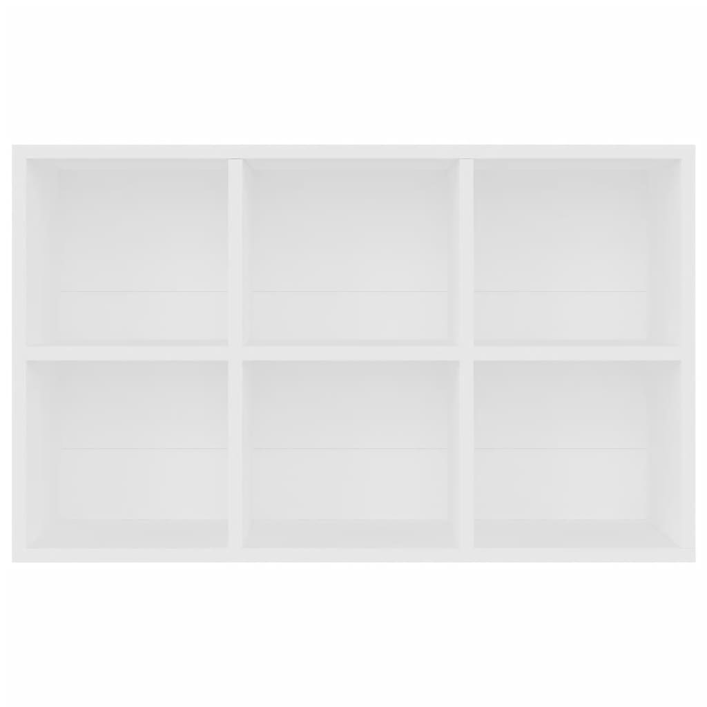 vidaXL Book Cabinet/Sideboard White 66x30x98 cm Engineered Wood