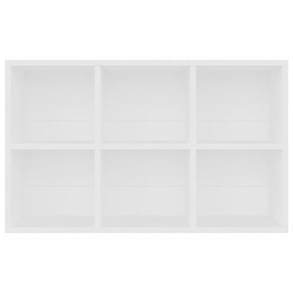 vidaXL Book Cabinet/Sideboard White 66x30x98 cm Engineered Wood