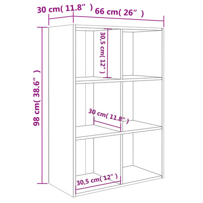 vidaXL Book Cabinet/Sideboard White 66x30x98 cm Engineered Wood