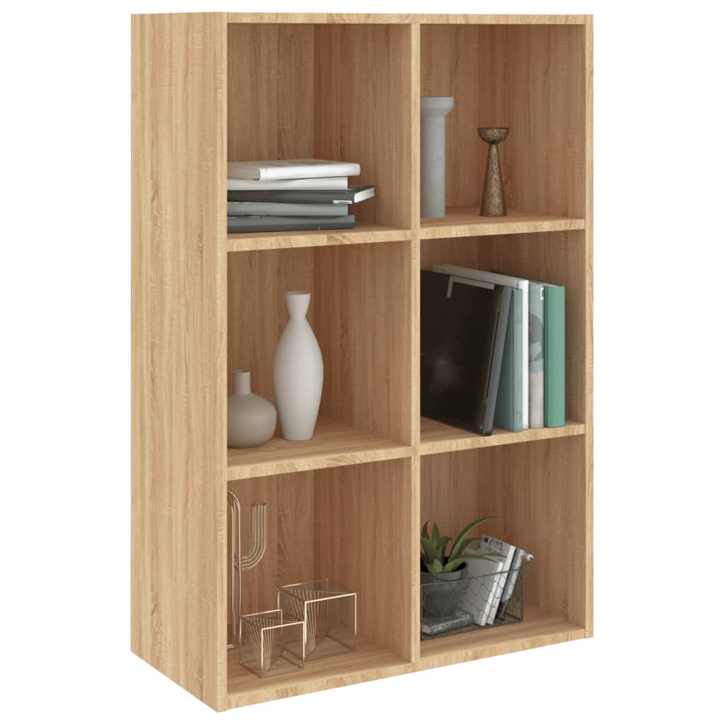 vidaXL Book Cabinet/Sideboard Sonoma Oak 66x30x98 cm Engineered Wood - Brown