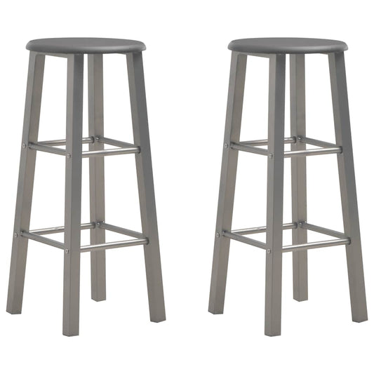 vidaXL Bar Stools 2 pcs Anthracite Engineered Wood - 30 x 30 x 70 cm