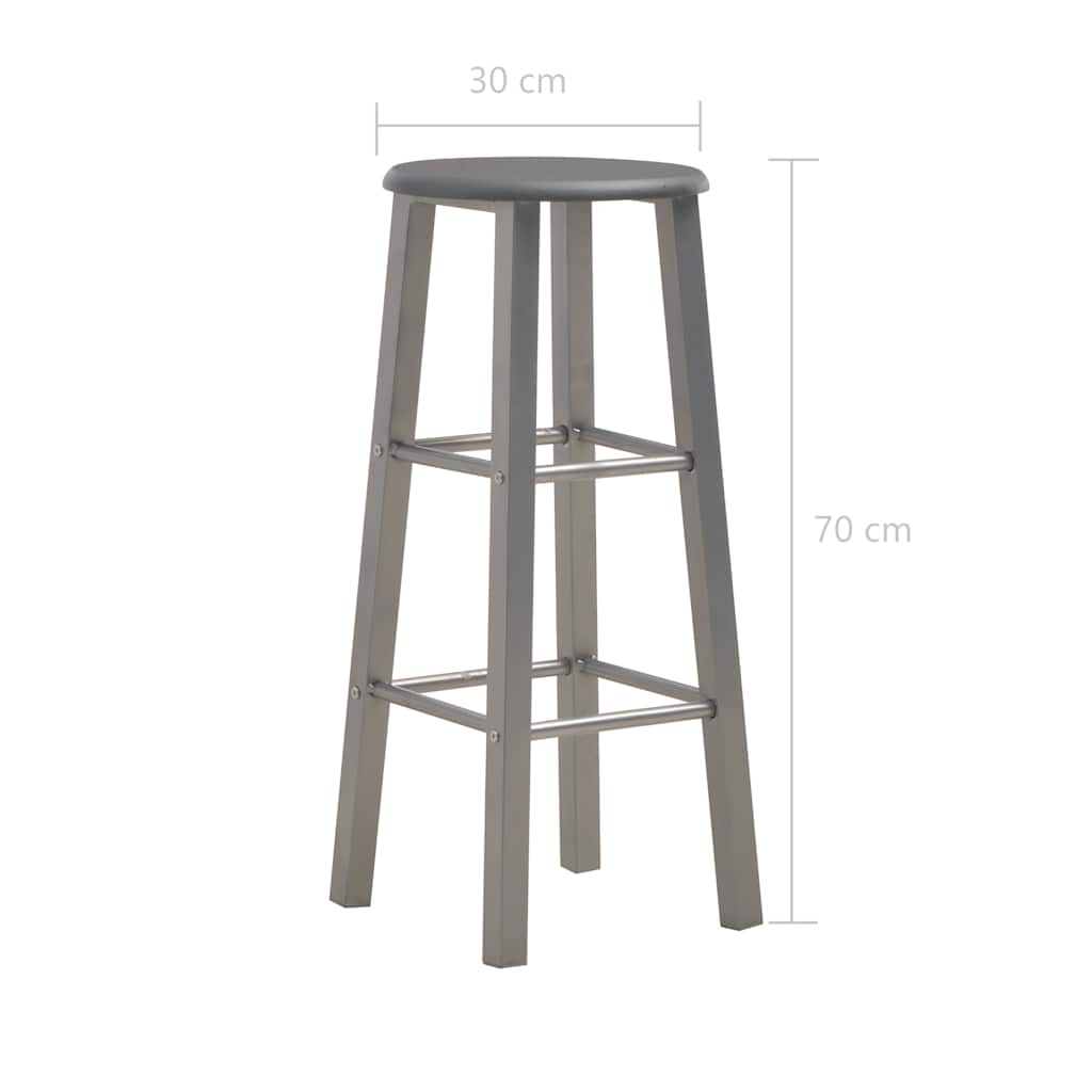 vidaXL Bar Stools 2 pcs Anthracite Engineered Wood - 30 x 30 x 70 cm