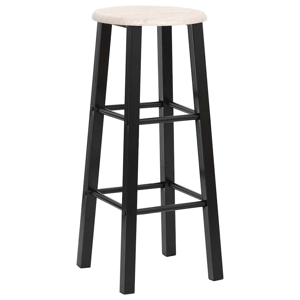 vidaXL Bar Stools 2 pcs Black MDF - 30 x 30 x 70 cm