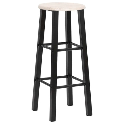 vidaXL Bar Stools 2 pcs Black MDF - 30 x 30 x 70 cm