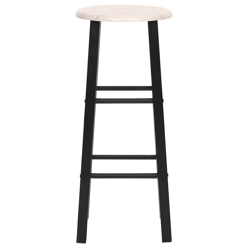 vidaXL Bar Stools 2 pcs Black MDF - 30 x 30 x 70 cm