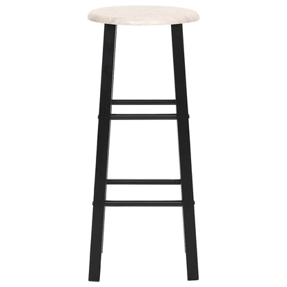 vidaXL Bar Stools 2 pcs Black MDF - 30 x 30 x 70 cm