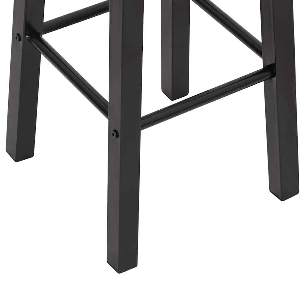 vidaXL Bar Stools 2 pcs Black MDF - 30 x 30 x 70 cm