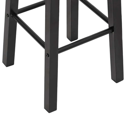 vidaXL Bar Stools 2 pcs Black MDF - 30 x 30 x 70 cm