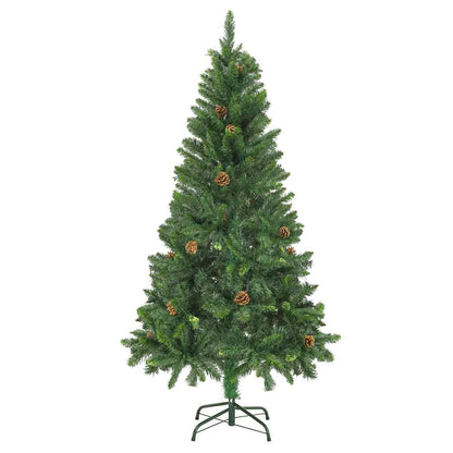 284314 vidaXL Artificial Christmas Tree with Pine Cones Green 150 cm - Gre - 89 x 89 x 150 cm