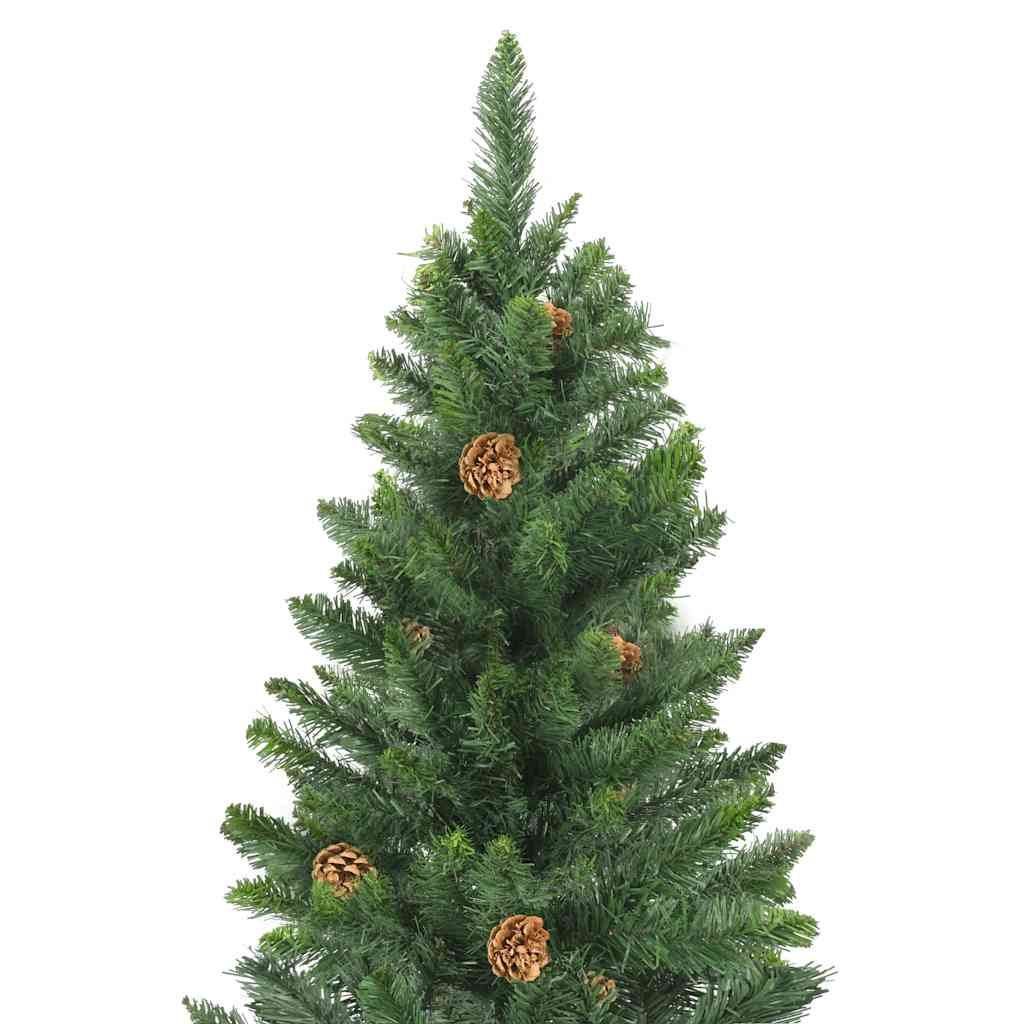 284314 vidaXL Artificial Christmas Tree with Pine Cones Green 150 cm - Gre - 89 x 89 x 150 cm