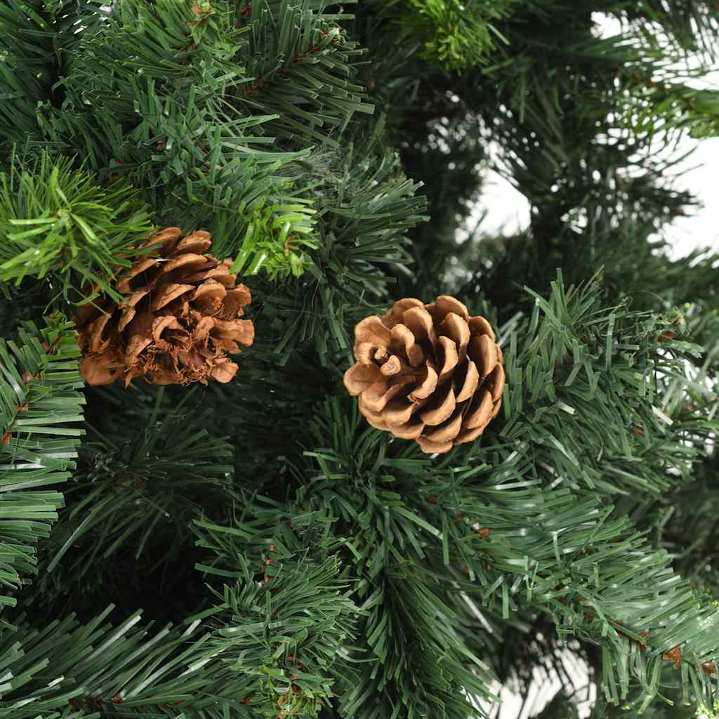284314 vidaXL Artificial Christmas Tree with Pine Cones Green 150 cm - Gre - 89 x 89 x 150 cm