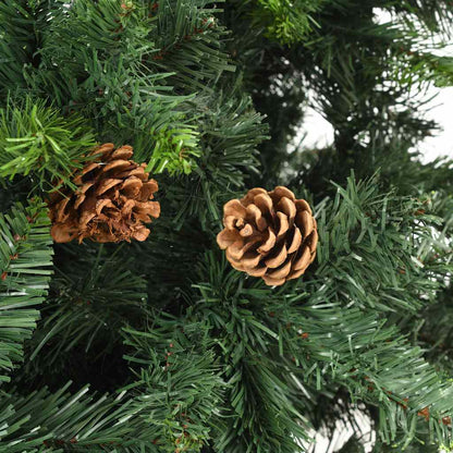 284314 vidaXL Artificial Christmas Tree with Pine Cones Green 150 cm - Gre - 89 x 89 x 150 cm