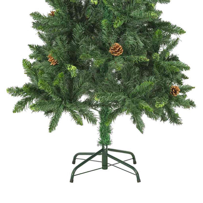 284314 vidaXL Artificial Christmas Tree with Pine Cones Green 150 cm - Gre - 89 x 89 x 150 cm
