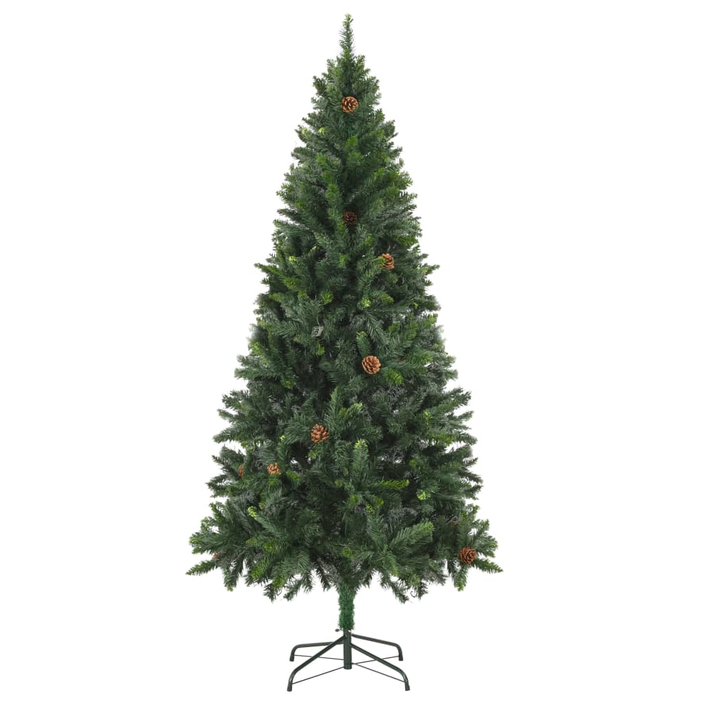 vidaXL Artificial Christmas Tree with Pine Cones Green 180 cm - 180 x 104 cm
