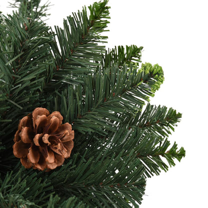 vidaXL Artificial Christmas Tree with Pine Cones Green 180 cm - 180 x 104 cm