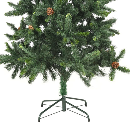 vidaXL Artificial Christmas Tree with Pine Cones Green 180 cm - 180 x 104 cm