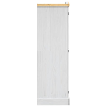 282620 vidaXL Wardrobe Mexican Pine Corona Range 2 Doors White - 101 x 52 x 170 cm
