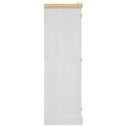282622 vidaXL Wardrobe Mexican Pine Corona Range 3 Doors White - 151 x 52 x 170 cm