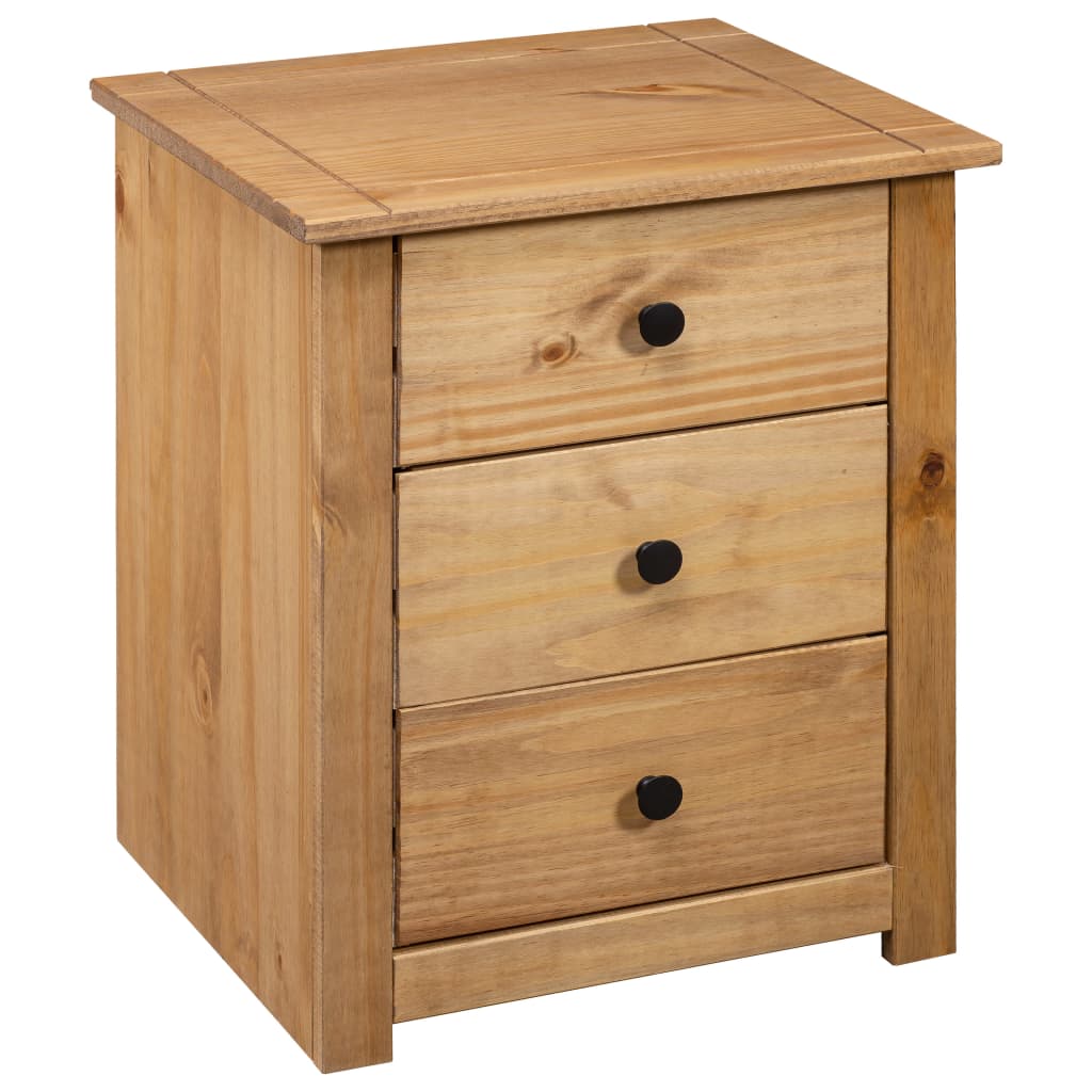 vidaXL Bedside Cabinet 46x40x57 cm Pinewood Panama Range - Brown