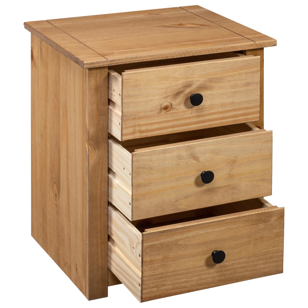 vidaXL Bedside Cabinet 46x40x57 cm Pinewood Panama Range - Brown