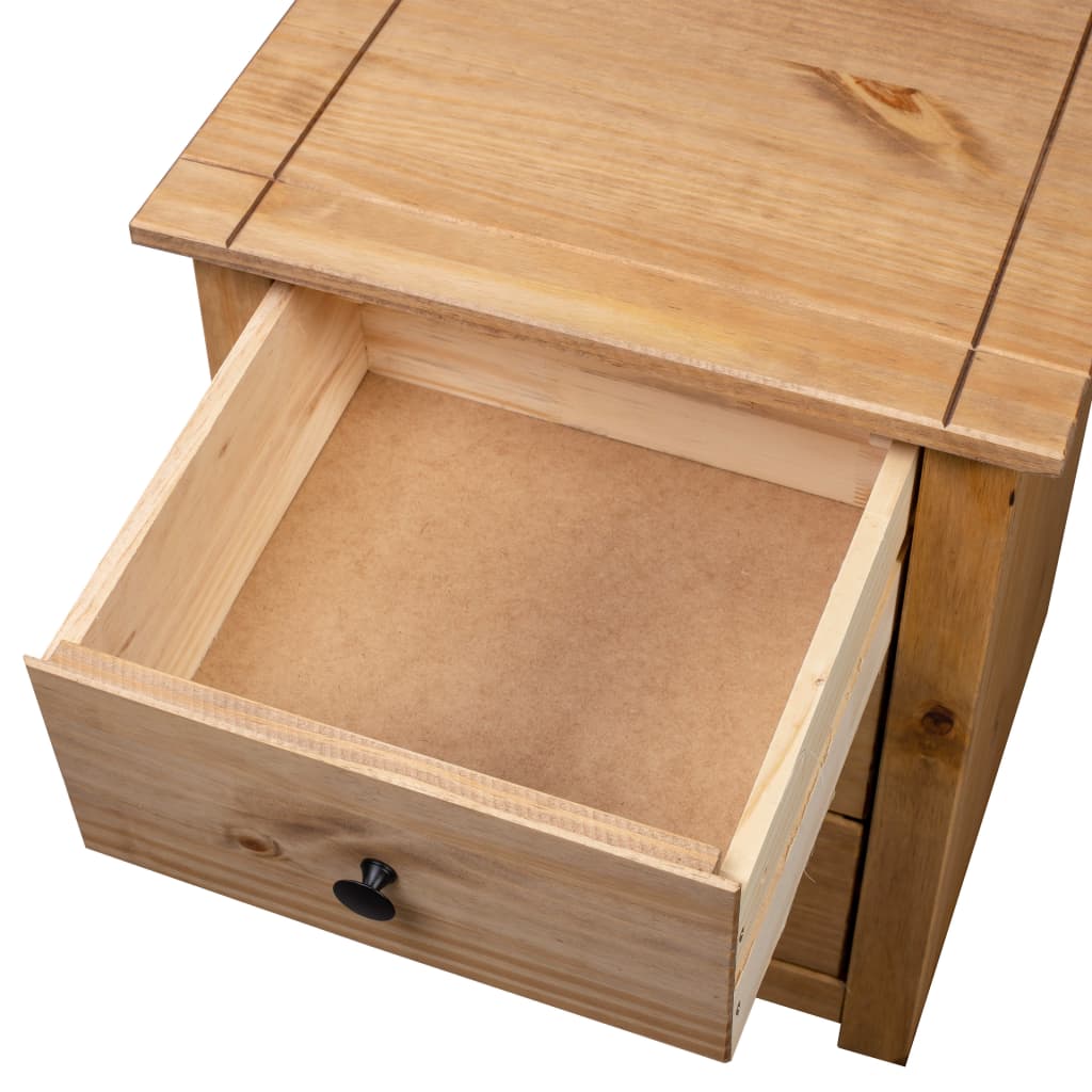 vidaXL Bedside Cabinet 46x40x57 cm Pinewood Panama Range - Brown