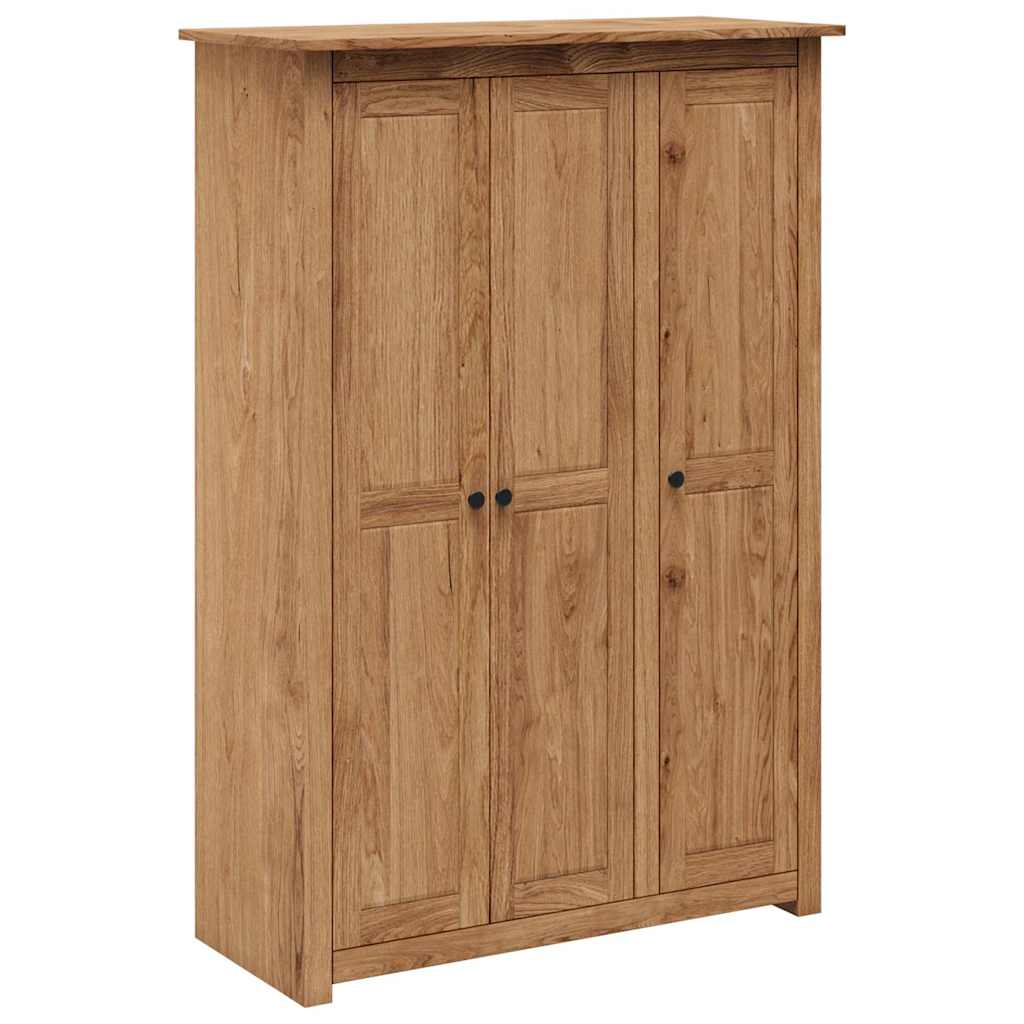 282661 vidaXL 3-Door Wardrobe 118x50x171,5 cm Pine Panama Range - Brown
