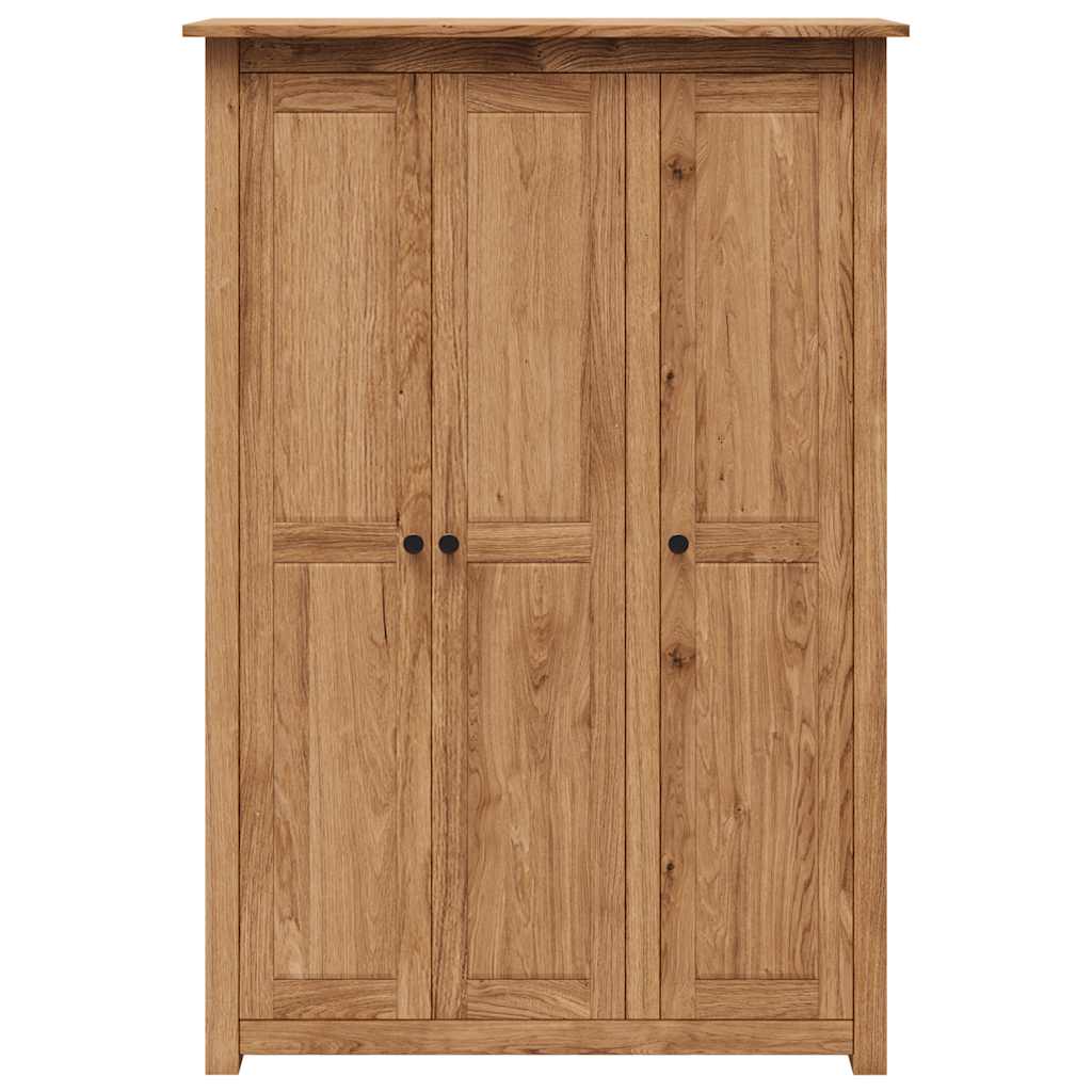 282661 vidaXL 3-Door Wardrobe 118x50x171,5 cm Pine Panama Range - Brown